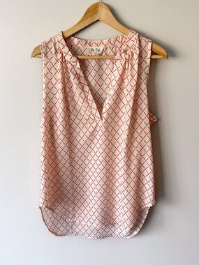 NWOT Boutique Women’s Blush Pink Patterned Sleeveless Tank